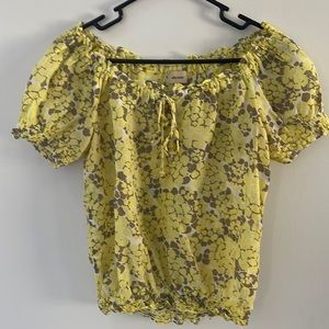 Ella moss floral blouse